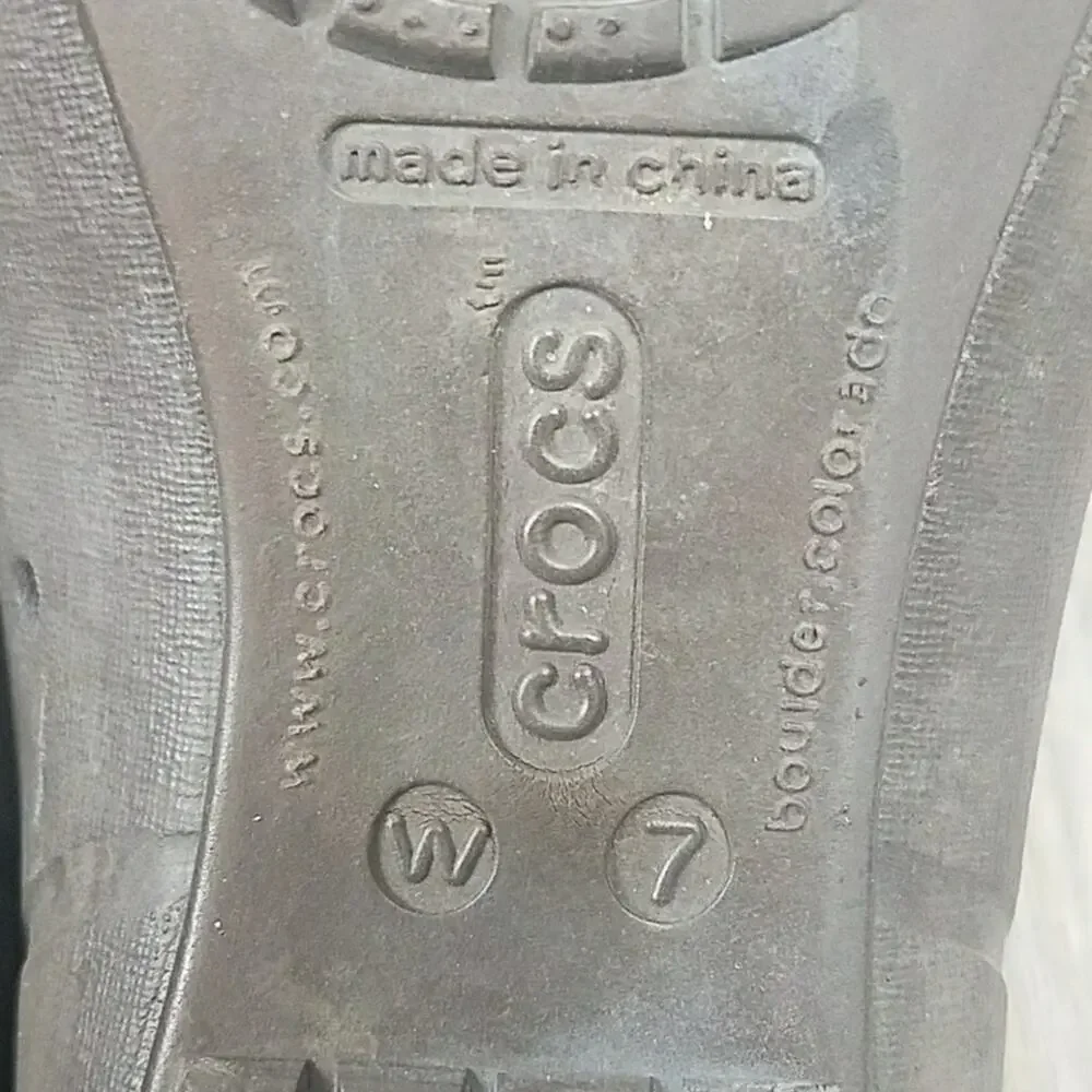 Crocs brown‎ rubber  ballet flats size 7